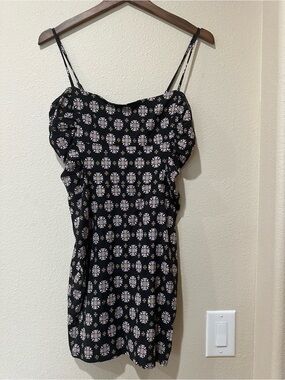Black Floral-Print Spaghetti-Strap Cami